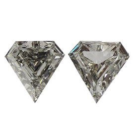 0.62 cttw Pair of Diamond shape Diamonds : J / SI1