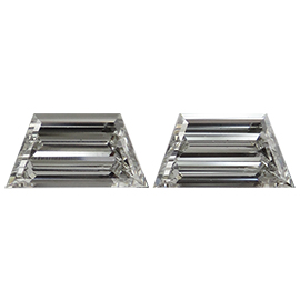 0.81 cttw Pair of Trapezoid Natural Diamonds : G / VS1
