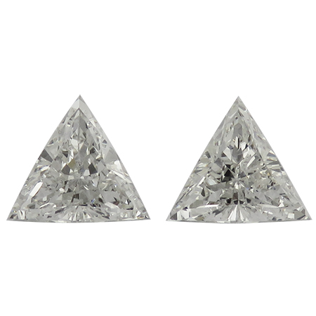 1.35 cttw Pair of Trillion Natural Diamonds : I / VS1