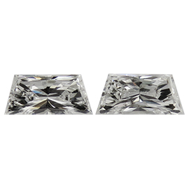 0.50 cttw Pair of Trapezoid Natural Diamonds : G / SI1
