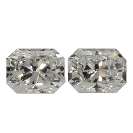 1.51 cttw Pair of Radiant Natural Diamonds : H / VVS1