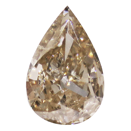 0.72 ct Pear Shape Diamond : Fancy Light Champagne / I1