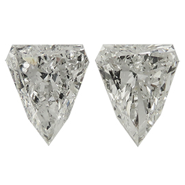 3.14 cttw Pair of Bullet Natural Diamonds : E / SI1