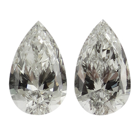 0.60 cttw Pair of Pear Shape Diamonds : G / VS2