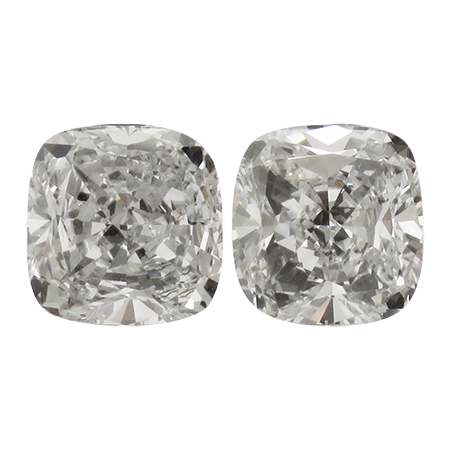 0.84 cttw Pair of Cushion Cut Diamonds : E / VS1