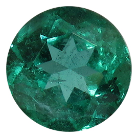 1.13 ct Round Emerald : Rich Green