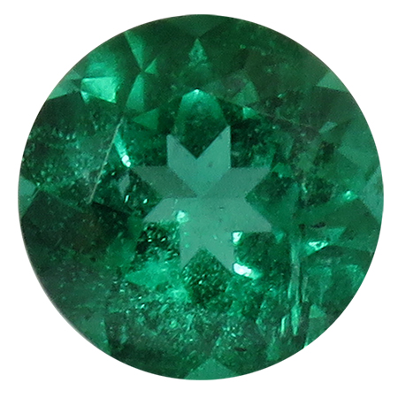 1.26 ct Round Emerald : Rich Green