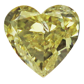 1.01 ct Heart Shape Diamond : Fancy Intense Yellow / I1