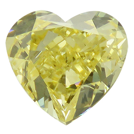0.85 ct Heart Shape Diamond : Fancy Intense Yellow / SI1