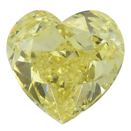 1.00 ct Heart Shape Diamond : Fancy Yellow / VS2