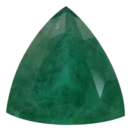 3.11 ct Trillion Emerald : Fine Green