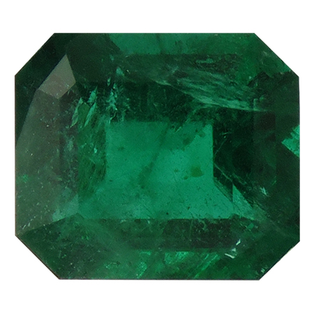 1.78 ct Emerald Cut Emerald : Deep Rich Green