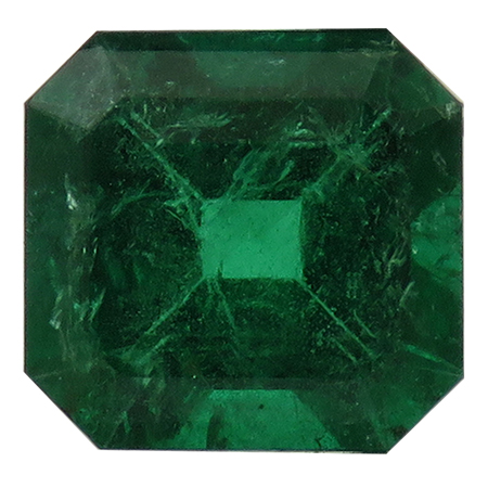 1.69 ct Emerald Cut Emerald : Deep Rich Green
