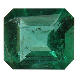 1.47 ct Rich Green Natural Emerald Cut Natural Emerald