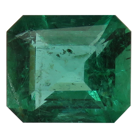 1.47 ct Emerald Cut Emerald : Rich Green