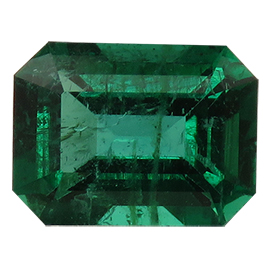 2.10 ct Deep Rich Green Natural Emerald Cut Natural Emerald