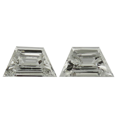 0.48 cttw Pair of Trapezoid Diamonds : F / VS2
