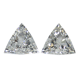 0.99 cttw Pair of Trillion Natural Diamonds : E / VS2-SI1