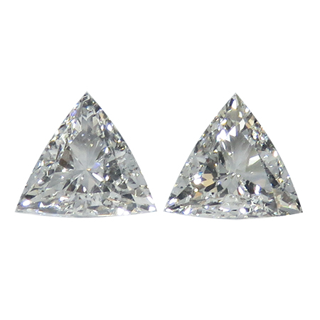 0.99 cttw Pair of Trillion Natural Diamonds : E / VS2-SI1