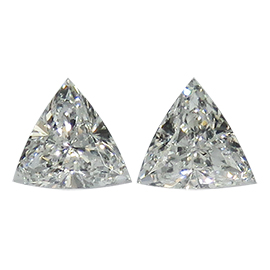 1.01 cttw Pair of Trillion Natural Diamonds : G / VS2