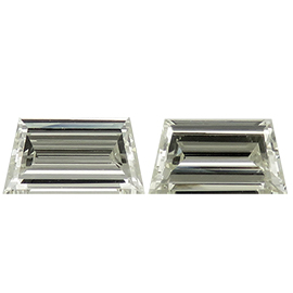 1.34 cttw Pair of Trapezoid Natural Diamonds : J / VS2