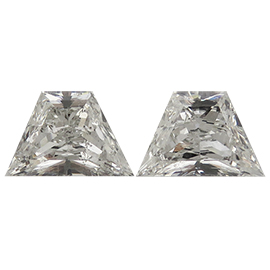 1.52 cttw Pair of Trapezoid Brilliant Cut Diamonds : G / SI1