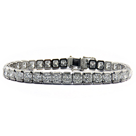 Platinum Tennis Bracelet : 18.90 cttw Diamonds