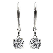 18K White Gold 0.60cttw Diamond Earrings