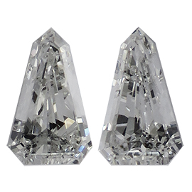 1.07 cttw Pair of Bullet Natural Diamonds : I / VS2