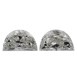 1.41 cttw Pair of Half Moon Natural Diamonds : I / VS2