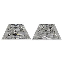 1.60 cttw Pair of Trapezoid Brilliant Cut Natural Diamonds : J / VS2