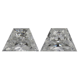 1.33 cttw Pair of Trapezoid Brilliant Cut Natural Diamonds : I / SI1