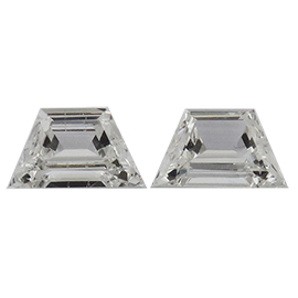 1.00 cttw Pair of Trapezoid Diamonds : I / VS2