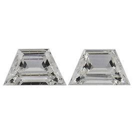 1.00 cttw Pair of Trapezoid Natural Diamonds : I / VS2