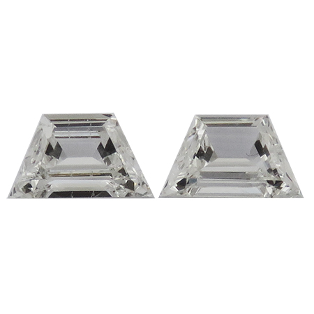 1.00 cttw Pair of Trapezoid Natural Diamonds : I / VS2
