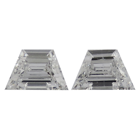 1.01 cttw Pair of Trapezoid Natural Diamonds : G / VS2