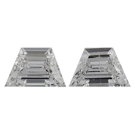 1.01 cttw Pair of Trapezoid Natural Diamonds : G / VS2
