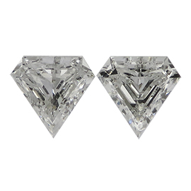 1.55 cttw Pair of Natural Diamond Shaped Natural Diamonds : J / SI2