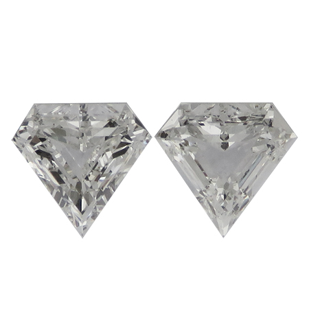 0.97 cttw Pair of Diamond Shaped Diamonds : I / VS1