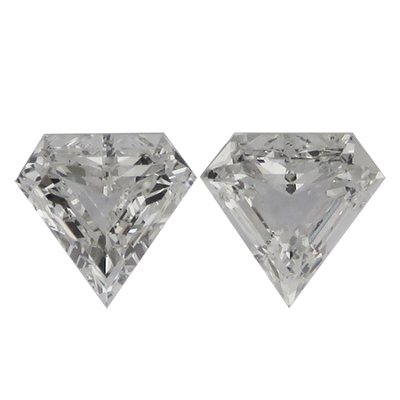 0.97 cttw Pair of Natural Diamond Shaped Natural Diamonds : I / VS1