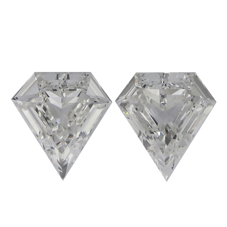 0.98 cttw Pair of Natural Diamond Shaped Natural Diamonds : F / VS1