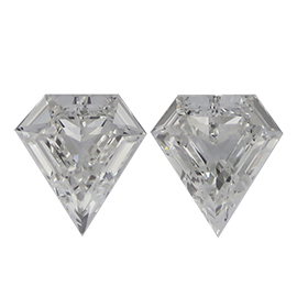 0.98 cttw Pair of Natural Diamond Shaped Natural Diamonds : F / VS1
