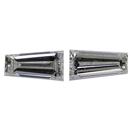 0.95 cttw Pair of Taper Baguette Natural Diamonds : H / VS1