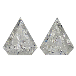 1.85 cttw Pair of Natural Diamond Shape Natural Diamonds : G / SI2