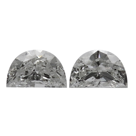 0.50 ct Half Moon Diamond : H / SI1