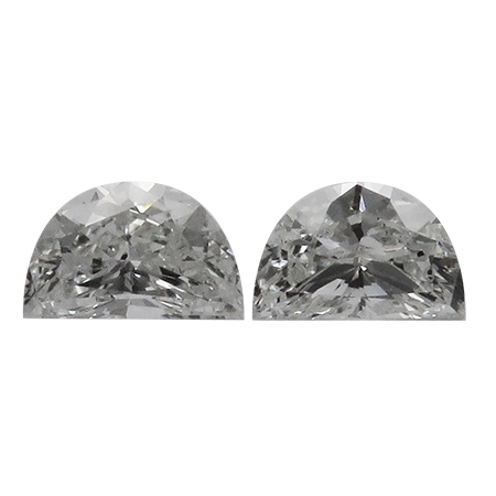 0.50 ct Half Moon Natural Diamond : H / SI1