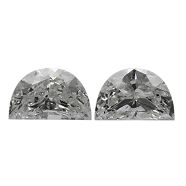 0.50 ct Half Moon Natural Diamond : H / SI1