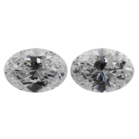 0.67 cttw Pair of Oval Diamonds : E / VS1