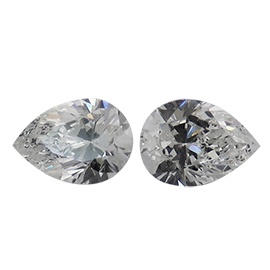 0.63 cttw Pair of Pear Shape Diamonds : H / VS1
