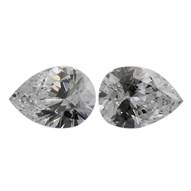 0.65 cttw Pair of Pear Shape Diamonds : F / VS1